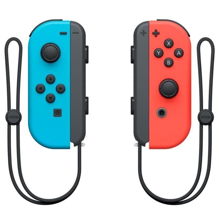 Nintendo Switch - Paire de Joy-Con Droite Bleu Néon / Gauche Rouge Néon — photo 2